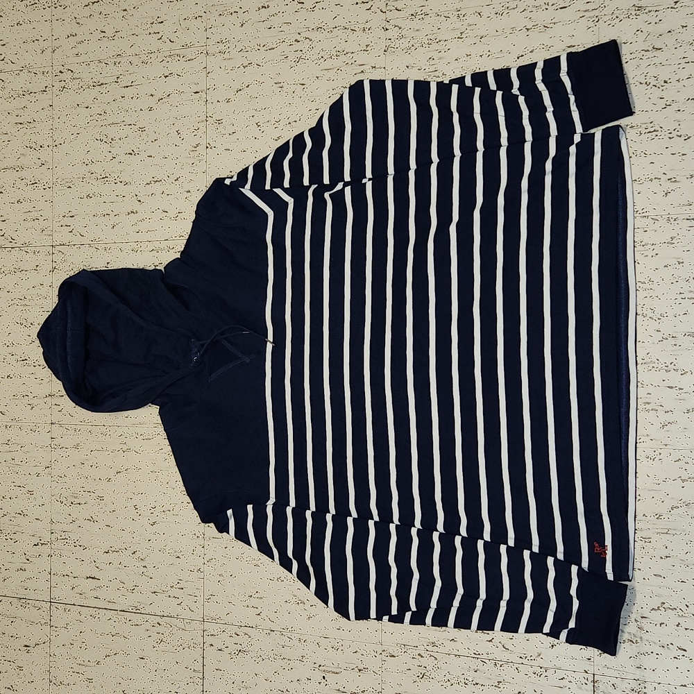 Polo Ralph Lauren Blue And White Stripe Long Sleeve T-Shirt Jersey Hoodie